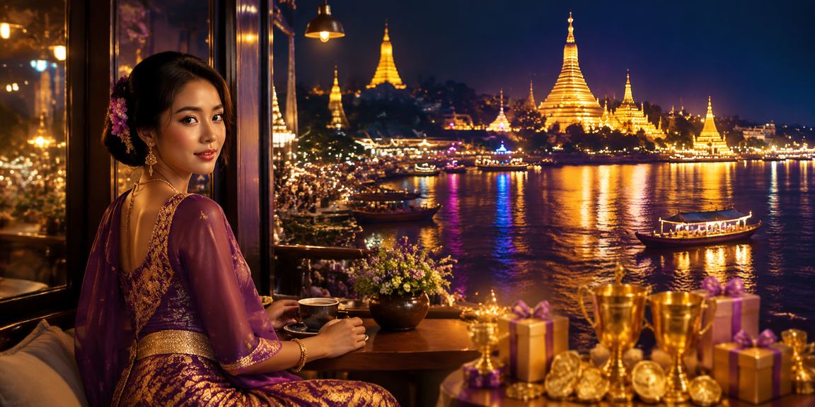 မော်လမြိုင် ညဈေးတွင် ဖုန်းတစ်လုံးဖြင့် ဘောလုံးလောင်းနေခြင်း